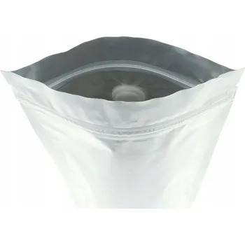 Sáček na potraviny Doypack sáček 250g Stříbrný (Silver) + Ventil + Zip 10 kusů