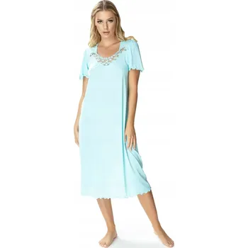 Dámská noční košile Noční košile MEWA lingerie , krátký rukáv, pod kolena, velikost 52