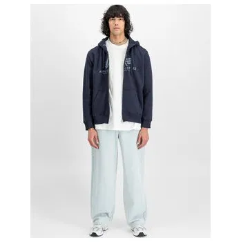 Pánská mikina Alpha Industries Mikina Basic Zip Hoodie Světle modrá Regular Fit S
