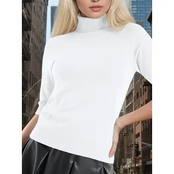 Dámský svetr Sinsay - Svetr s krátkým rukávem - krémová - 305CG-01X - 305CG-01X-XS