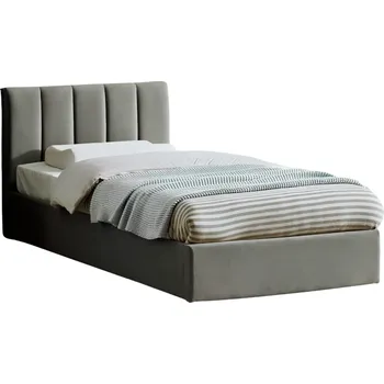 Postel Čalouněná postel Montreal Velvet 90x200 se zvedacím roštem šedá