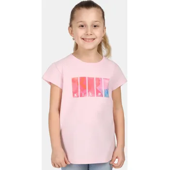 Dívčí bavlněné tričko Kilpi ALBION-JG světle růžová 152