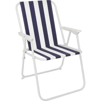 Haushalt international Skládací zahradní židle, modro-bílé pruhy 672090