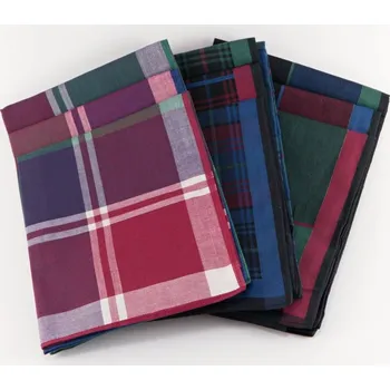 Látkový kapesník Sada tmavých dámských kapesníků se širokým okrajem - 6 ks