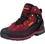 GUGGEN MOUNTAIN Turistické vysoké kožené nepromokavé boty PM020 36 ČERVENÁ