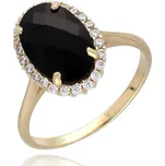 MOISS onyxový prsten ze žlutého zlata