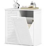 Výklopné koše na prádlo 70 x 38 x 73 cm | bílé