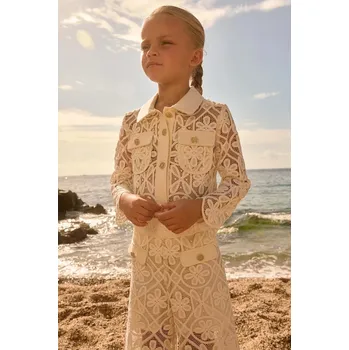 Dívčí oblečení Dětská souprava s příměsí lnu Abel&Lula 5288.10.Mini.PPY2 béžová 01X, vel. 110