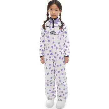 Snowboardové kalhoty SIROKO Dívčí snowboardové kalhoty s kšandami KB1-G Polka 10 LET FIALOVÁ