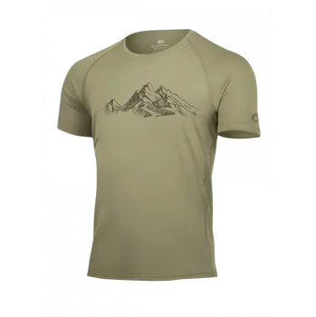 Pánské tričko HILL pánské 100% merino triko - Zelená 6666 / XXL / Zelená