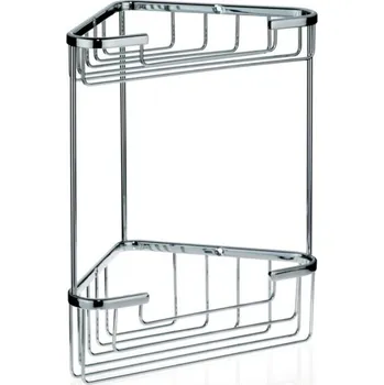 KELA KELA Rohová police BRASS 2 patra chrom KL-21919