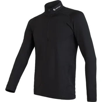 SENSOR COOLMAX THERMO pánské triko dl.rukáv zip černá S