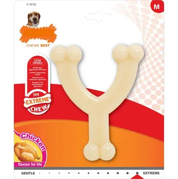 Antiparazitikum pro psa Žvýkačka pro psa s příchutí Nylabone Extreme Chew Wishbone Nylon Extra odolná Kuřecí (Velikost M)