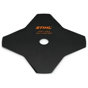 Křovinořez Žací list Stihl 4 zuby o průměru 230 mm, upínací otvor 20 mm (40007133801) (Se žacím listem STIHL GrassCut se 4 břity můžete efektivně a rychle provádět sečení a údržbu tvrdé trávy. )