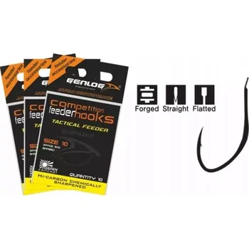 Rybářský háček Genlog Tactical Feeder Háčky s protihrotem 10 ks