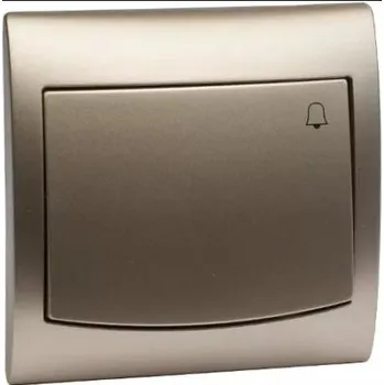 Domovní zvonek Polmark VEGA tlačítko zvonku stříbrná metalíza