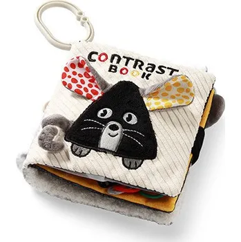 BabyOno Kontrastní, senzorická textilní knižka Mouse