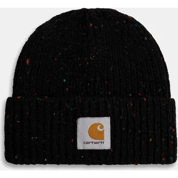 Čepice Čepice s příměsí vlny Carhartt WIP Anglistic Beanie, ONE SIZE, černá, 99X