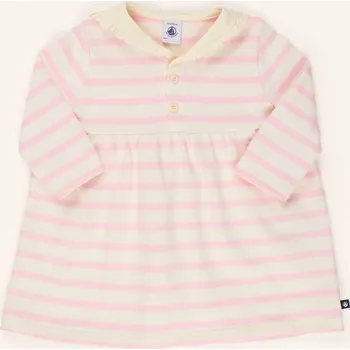 Dámské šaty Petit Bateau Šaty S Volánky pro miminko, bílá / růžová, 74