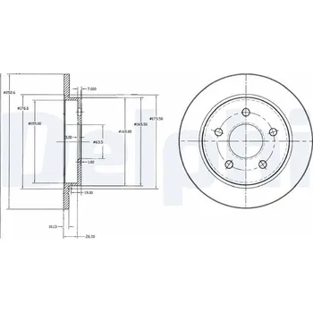 Brzdový systém Brzdový kotouč DELPHI BG2332