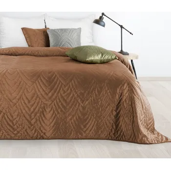 Přehoz na lůžko Sametový přehoz na postel LUIZ 6 v cihlové barvě Rozměr přehozu (šířka x délka): 170x210cm
