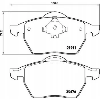 Brzdová destička BRZDOVÉ DESTIČKY PŘEDNÍ VW GOLF IV PASSAT B4 OCTAVIA TOLEDO LEON IBIZA A3 TT