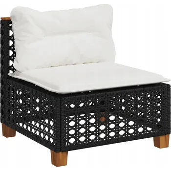 Zahradní nábytek z umělého ratanu VidaXL, černý, 1 díl