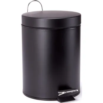 Odpadkový koš MSV pedálový odpadkový koš UNIS, černá ocel, 3 L