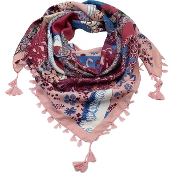 Šála Maxi šátek - růžový se vzorem