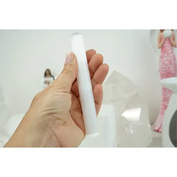 Masáž Selenitová masážní hůlka Tvar: Kulaté oboustranné zakončení