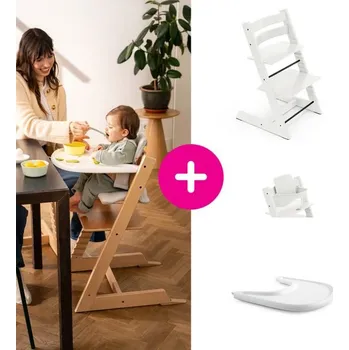 STOKKE® Tripp Trapp® + Baby Set + pult zvýhodněná sada - White
