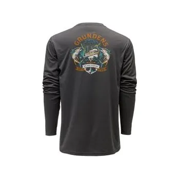 Pánské tričko Grundéns Tuna Tattoo LS Tech Tee Anchor Velikost: M