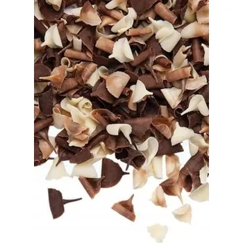 Jedlá dekorace na dort Čokoládová posypka mix čokoládové hobliny dort koláč 170g Bakamo