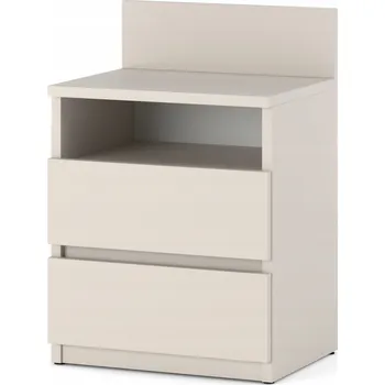 Noční stolek Noční stolek Stiv-Meble kašmír matný, 2 zásuvky, 40x32x59 cm