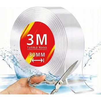 Nano oboustranná lepicí páska, silná, průhledná, 3 m