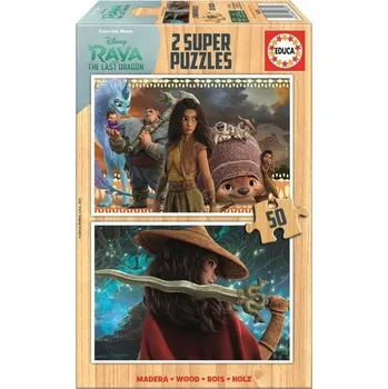 Puzzle Puzzle 2 x 50 Raya a poslední drak Educa