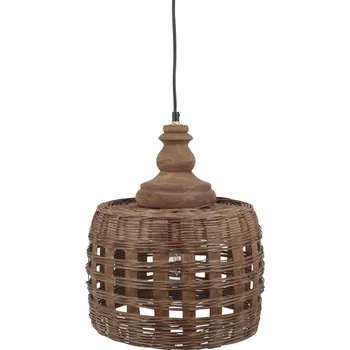 Přírodní antik závěsné světlo lampa z proutěného ratanu - Ø 31*38cm/ E27/ 25W