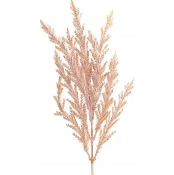 umělá květina Větvička PAMPASOVÉ trávy 32 cm KRÉMOVO-PUDROVÁ