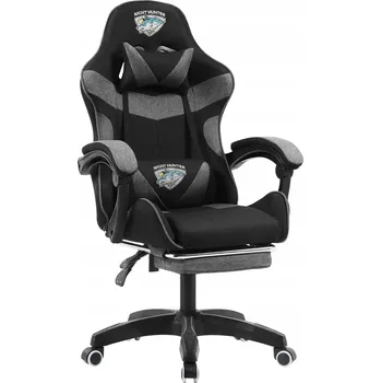 Herní židle Herní křeslo Cerlo FOX-11M ČERNO-ŠEDÉ B látka černo-šedá