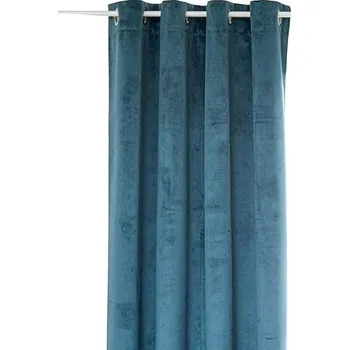 Závěs Atmosphera Velurový zatemňovací závěs Thea, 140 × 260 cm, modrý