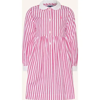 Dámské šaty Polo Ralph Lauren Dívčí Košilové Šaty, růžová / bílá, 110