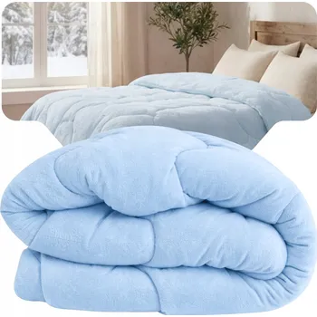 přikrývka ZIMNÍ PŘIKRÝVKA FLEECOVÁ 140x200cm MODRÁ ANTI-ALERGICKÁ PEVNÁ ČESKÁ