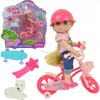 Panenka Panenka Panenka na růžovém kole + domácí mazlíček