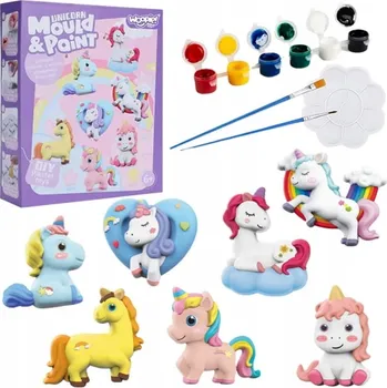 kreativní sada KREATIVNÍ SADA SÁDROVÉ ODLITKY K VYMALOVÁNÍ DIY JEDNOROŽCI WOOPIE