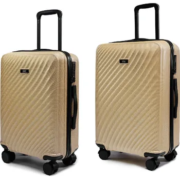 Střední a příruční cestovní kufr s TSA zámkem ROWEX Roseline 2v1 Barva: Šampaňská