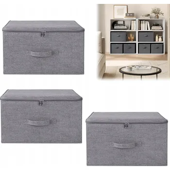 Úložný box 3 kusů Organizéry do Skříně Sada - Uzavíratelné Skládací Látkové Boxy