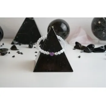 Náramek Selenit - náramek Druh: S Ametystem