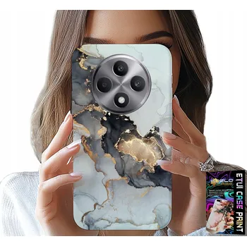 Pouzdro na mobilní telefon POUZDRO pro OPPO RENO12 F / 12FS 5G - Elegantní mramorový design, módní dámské