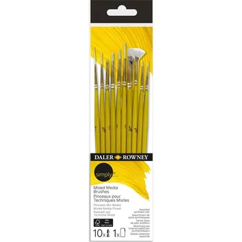Umělecký štětec Daler-Rowney Simply Sada štětců mix pro detaily, 10 ks D216650310