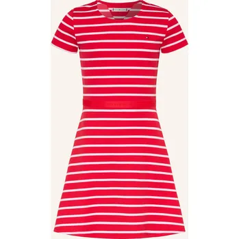 Dámské šaty Tommy Hilfiger Dívčí Jerseyové Šaty, červená / bílá, 164